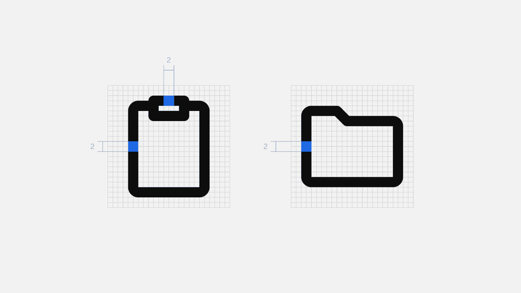 Icon workflow strokes